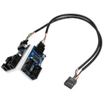Rocketek HC427 9-Pin USB 2.0 Hub-Adapter, 1-zu-4-Splitterplatine