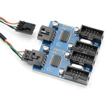 Rocketek HC427 9-Pin USB 2.0 Hub-Adapter, 1-zu-4-Splitterplatine