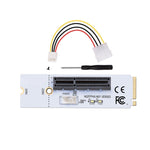 NGFF M.2 Key M zu PCI-E 1X / 4X / 8X / 16X Grafikkarten Mining Slot Adapter Riser Konverterkarte mit LED & 4-Pin Stromkabel, VER003 mit 4-Pin Stromkabel
