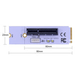 NGFF M.2 Key M zu PCI-E 1X / 4X / 8X / 16X Grafikkarten Mining Slot Adapter Riser Konverterkarte mit LED & 4-Pin Stromkabel, VER003 mit 4-Pin Stromkabel