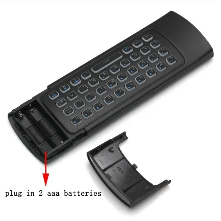 MX3-L Kabellose Fly Air Mouse Tastatur-Fernbedienung mit weißer Hintergrundbeleuchtung (2,4 GHz),
