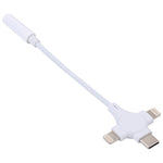 Duales 8-Pin+USB-C/Type-C Männlich zu 3,5mm Weiblich Digital Audio Adapterkabel