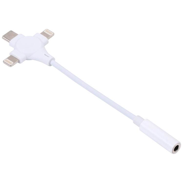 Duales 8-Pin+USB-C/Type-C Männlich zu 3,5mm Weiblich Digital Audio Adapterkabel