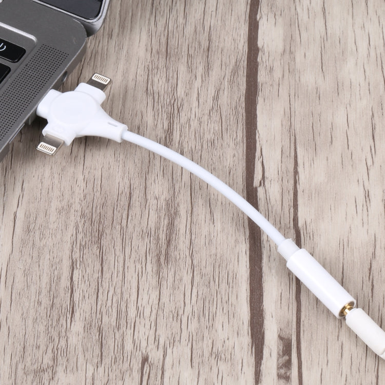 Duales 8-Pin+USB-C/Type-C Männlich zu 3,5mm Weiblich Digital Audio Adapterkabel