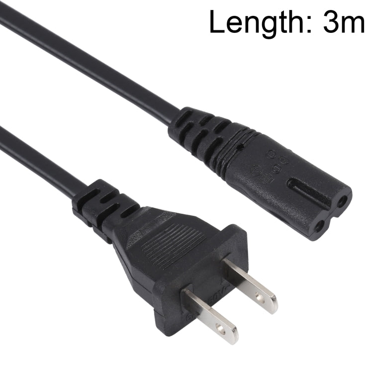 Hochwertiges 2-poliges US Notebook AC Netzkabel, Länge: 3m, 2-poliger US Stecker, Länge: 3m