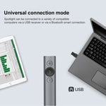 Logitech Spotlight 2.4 GHz USB kabelloser Presenter PPT Fernbedienung Flip Pen, Spotlight (Grau), Spotlight (Gold)