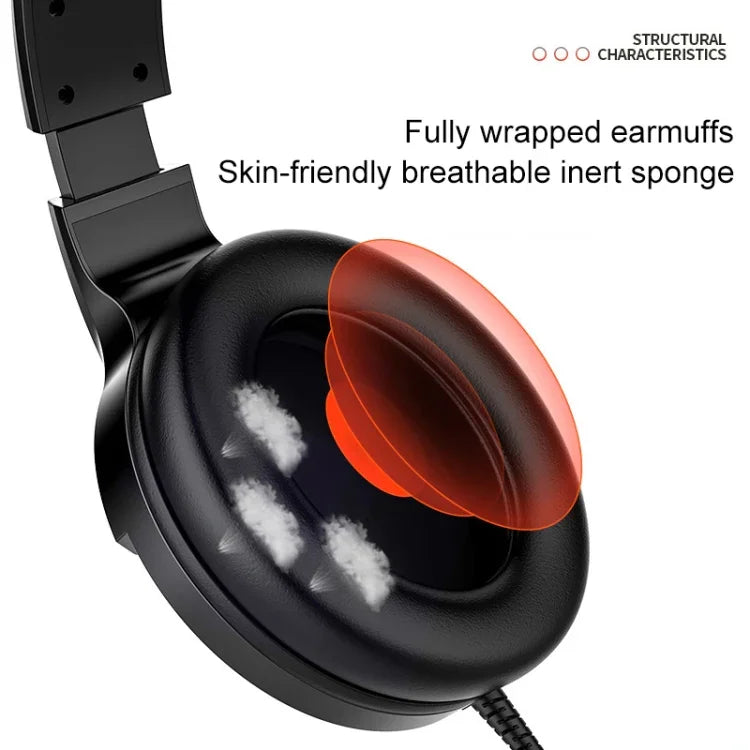 YINDIAO Q2 Kabelgebundenes Gaming-Headset mit Mikrofon, Version: Dual 3.5mm + USB, Q2 Dual 3.5mm + USB(Weiß)