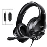 YINDIAO Q2 Kabelgebundenes Gaming-Headset mit Mikrofon, Version: Einzelner 3,5-mm-Anschluss, Q2 Einzelner 3,5-mm-Anschluss (Schwarz)