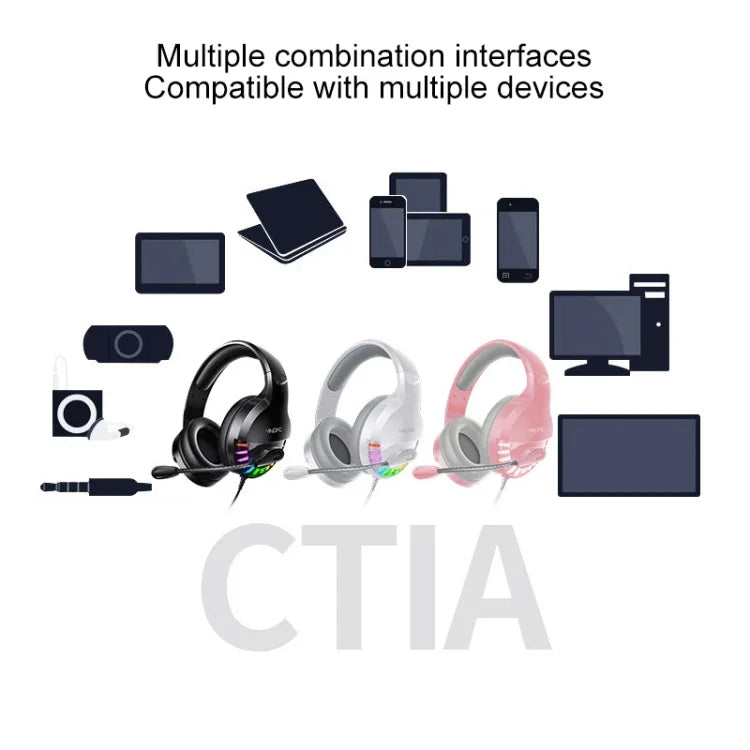 YINDIAO Q2 Kabelgebundenes Gaming-Headset mit Mikrofon, Version: Einzelner 3,5-mm-Anschluss, Q2 Einzelner 3,5-mm-Anschluss (Schwarz)