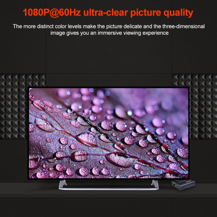 BOWU BW-HE60U 60m HDMI zu RJ45 Netzwerkverlängerung, 1080P 60m