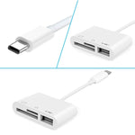 NK103TC 3 in 1 USB-C / Type-C Stecker zu SD + TF + USB Buchse Kamera-Leser, NK103TC