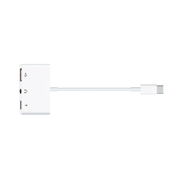 3 in 1 USB-C / Type-C Stecker zu Type-C + USB + 3,5mm Buchse OTG Adapter, 3 in 1 OTG Adapter
