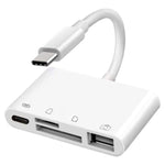 NK108LTC 4 in 1 USB-C Stecker zu SD + TF + USB + Type-C Buchse Kartenleser, NK108LTC