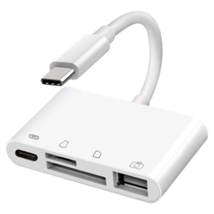 NK108LTC 4 in 1 USB-C Stecker zu SD + TF + USB + Type-C Buchse Kartenleser, NK108LTC
