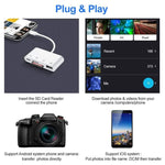 NK108LTC 4 in 1 USB-C Stecker zu SD + TF + USB + Type-C Buchse Kartenleser, NK108LTC