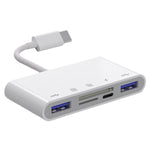 NK-1032TC 5 in 1 USB-C Stecker zu SD / TF / 2xUSB / Type-C Buchse Adapter, NK1032TC