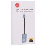 TH001 USB-C / Type-C Stecker zu HDTV Buchse 4K UHD Adapter, TH001 (Grau), TH001 (Rot)