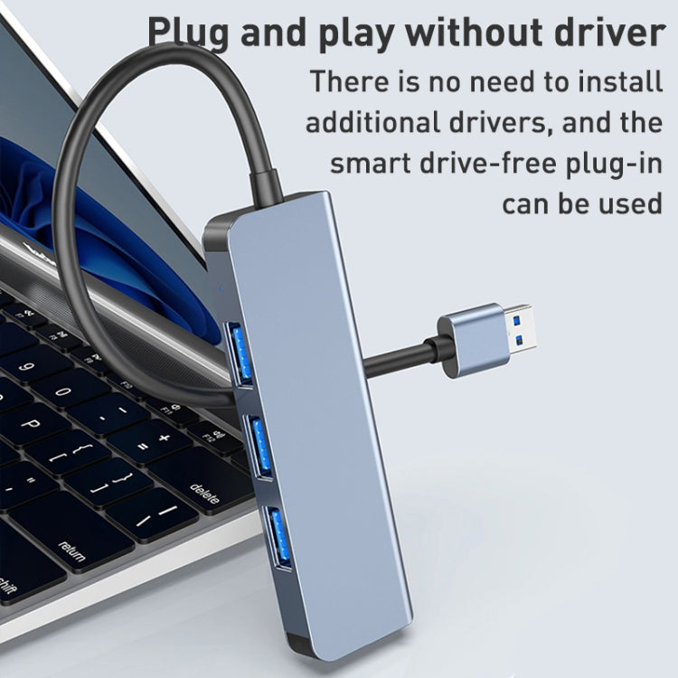 4 in 1 USB auf USB3.0x4 HUB Adapter, Kabellänge: 1,2 m, BYL-2013U3 12 cm