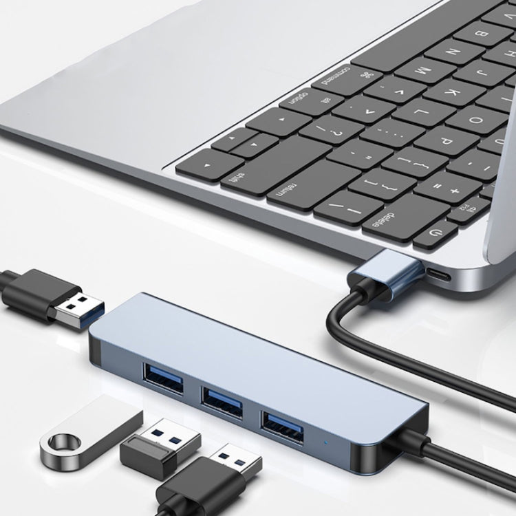 4 in 1 USB auf USB3.0x4 HUB Adapter, Kabellänge: 1,2 m, BYL-2013U3 12 cm