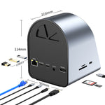 BYL-2211 10 in 1 USB-C / Typ-C HUB Adapter, unterstützt Telefonladegerät, BYL-2211