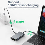 BYL-2111 7 in 1 USB-C / Typ-C auf USB Dockingstation HUB Adapter, BYL-2111