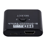 2 In 1 Out 4K HD Video bidirektionaler HDMI-Umschalter, SL