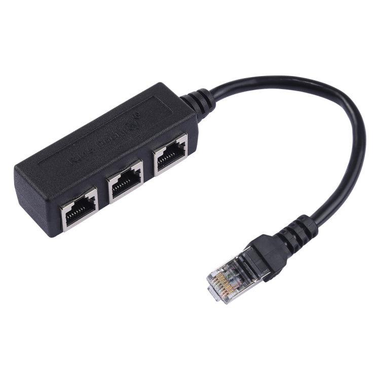 1 auf 3 Steckdosen LAN Ethernet Netzwerk RJ45 Stecker Verteiler Extender, 3 Ports RJ45