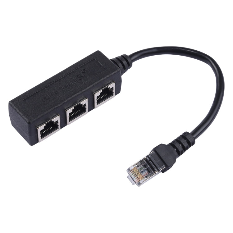 1 auf 3 Steckdosen LAN Ethernet Netzwerk RJ45 Stecker Verteiler Extender, 3 Ports RJ45