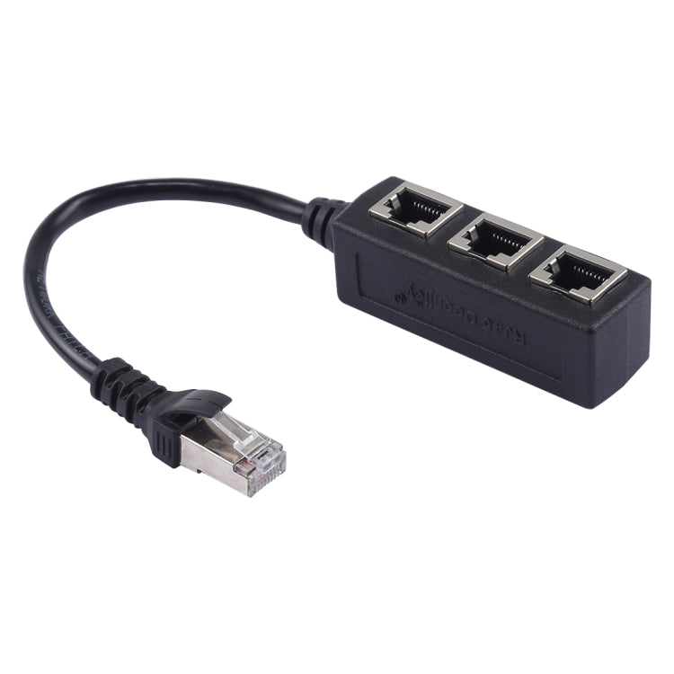 1 auf 3 Steckdosen LAN Ethernet Netzwerk RJ45 Stecker Verteiler Extender, 3 Ports RJ45