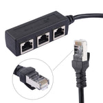 1 auf 3 Steckdosen LAN Ethernet Netzwerk RJ45 Stecker Verteiler Extender, 3 Ports RJ45