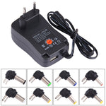 EU-Stecker Universal 30W Netzstecker-Adapter mit 5V 2,1A USB-Anschluss, Tipps: 6 Stück, Kabellänge: ca. 1,2m, EU-Stecker