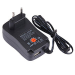 EU-Stecker Universal 30W Netzstecker-Adapter mit 5V 2,1A USB-Anschluss, Tipps: 6 Stück, Kabellänge: ca. 1,2m, EU-Stecker