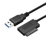 Professioneller USB 3.0 zu 7+6Pin Slimline SATA Kabeladapter mit Anzeige, USB 3.0
