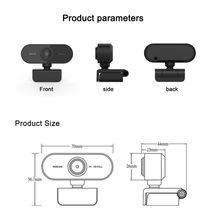 HD-U01 1080P USB Kamera Webcam mit Mikrofon