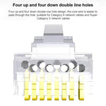 100 Stück / Pack Cat6e ungeschirmter Pass-Through RJ45 Stecker Modular Plug, Cat6e ungeschirmt Pass-Through