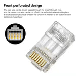 100 Stück Cat5e geschirmte RJ45-Durchgangsstecker, Cat5e geschirmt