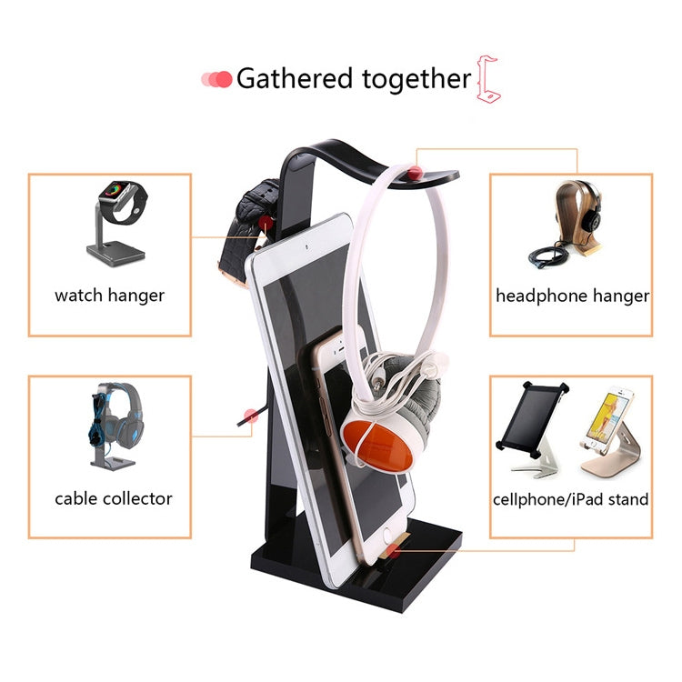 0218 Acryl Universalhalter für Telefone / Tablet-PCs Multifunktionaler Kopfhörerständer Display-Halter