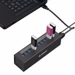 ORICO A3H10 Aluminium Hochgeschwindigkeits 10 Ports USB 3.0 HUB mit Netzadapter für Laptops, 10 Ports (Silber), 10 Ports (Schwarz)