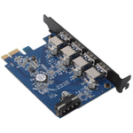 ORICO PVU3-4P 4 Ports USB3.0 PCI Express Karte für Desktop, 4 Ports USB3.0