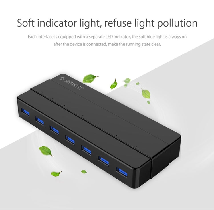 ORICO H7928-U3 ABS Material Desktop 7 Ports USB 3.0 HUB mit 1m Kabel, USB 3.0