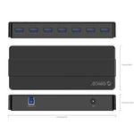 ORICO H7928-U3 ABS Material Desktop 7 Ports USB 3.0 HUB mit 1m Kabel, USB 3.0