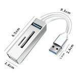 15101 5 in 1 USB3.0 zu 3 x USB + SD / TF Kartenleser HUB Adapter, USB3.0
