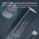 15101 5 in 1 USB3.0 zu 3 x USB + SD / TF Kartenleser HUB Adapter, USB3.0