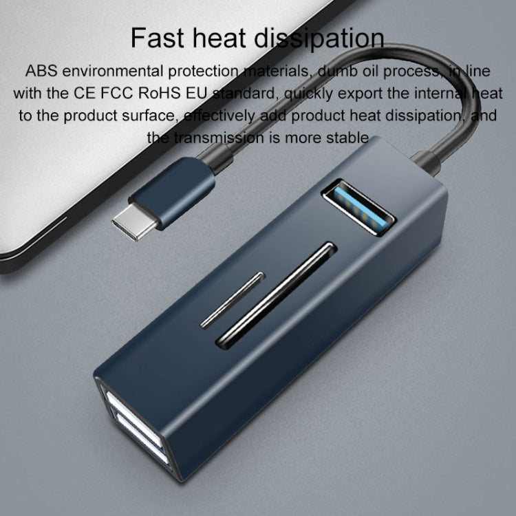 15101 5 in 1 USB3.0 zu 3 x USB + SD / TF Kartenleser HUB Adapter, USB3.0