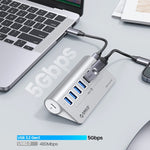 ORICO M3U7 Aluminiumlegierung 7-Port USB 3.2 Gen1 5Gbps HUB mit 1m Kabel, M3U7 1m