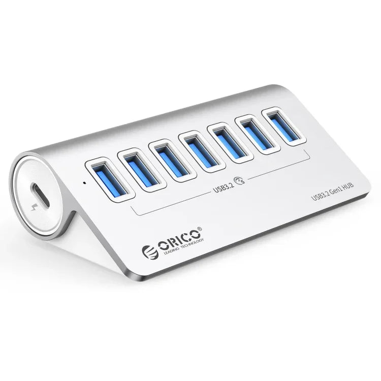 ORICO M3U7 USB 3.2 Gen1 5Gbps HUB mit 7 Anschlüssen aus Aluminiumlegierung und 0,5m Kabel, M3U7 0,5m