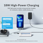 ORICO M3U7-G2 Aluminiumlegierung 7-Port USB 3.2 Gen2 10Gbps HUB mit 1m Kabel, M3U7-G2 1m