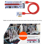 PCE164P-N06 VER008S USB 3.0 PCI-E Express 1x zu 16x PCI-E Extender Riser Kartenadapter 15-Pin SATA Strom 6-Pin + 4-Pin Stromanschluss mit 60cm USB-Kabel, VER008S Rot