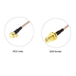 15cm SMA Buchse zu MCX Stecker Winkeladapter RF Koaxial RG316 Kabel, SMA Buchse zu MCX Stecker