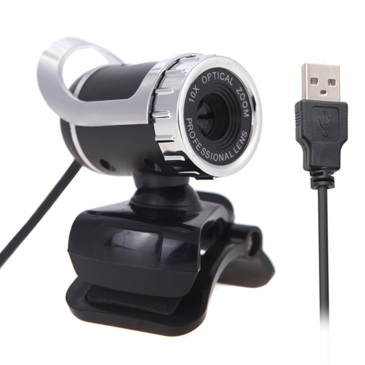 A859 480 Pixel HD 360 Grad Webcam USB 2.0 PC Kamera mit schallabsorbierendem Mikrofon für Computer PC Laptop, Kabellänge: 1,4 m
